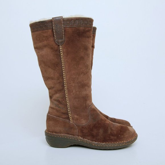 UGG Swell Sherpa Suede Tall Boots - Picture 1 of 11